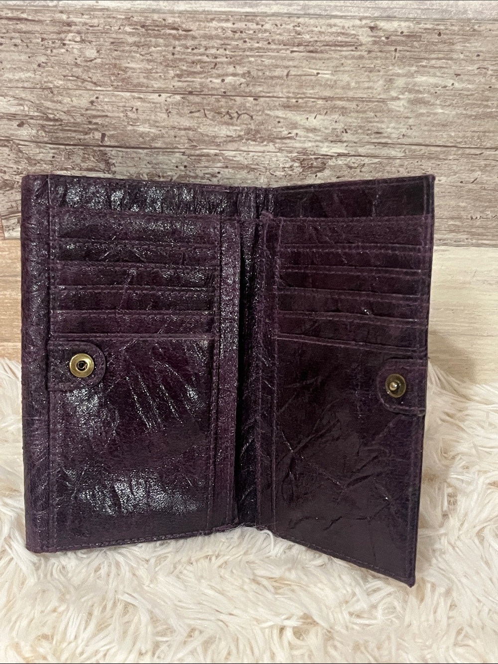 Matt & Nat deep purple/plum wallet. - Picture 6 of 10